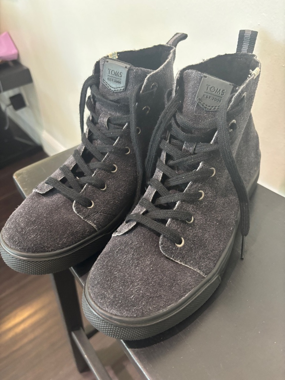 TOMS Black Shaggy Sued - travel lite
High - Women's Boots Size 8.5